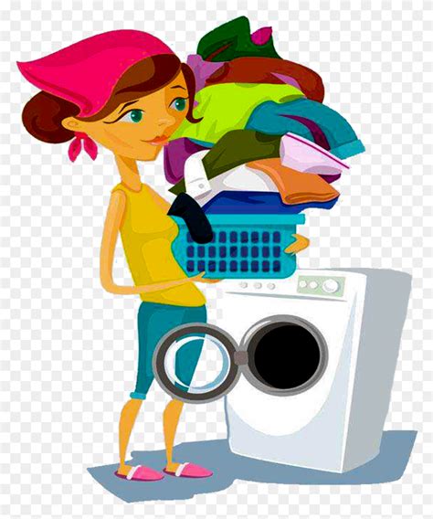 Washing Machine Laundry Clothing Cartoon Washing Machine Appliance