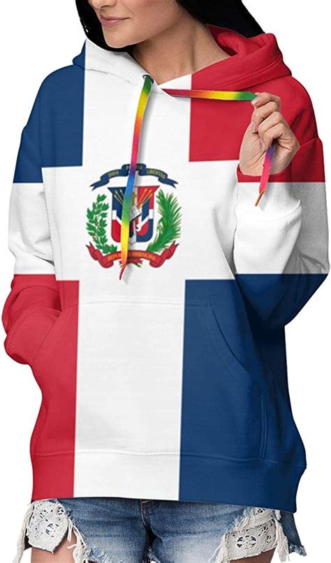 Flag Of The Dominican Republic Womens Long Sleeve 3d Digital Print