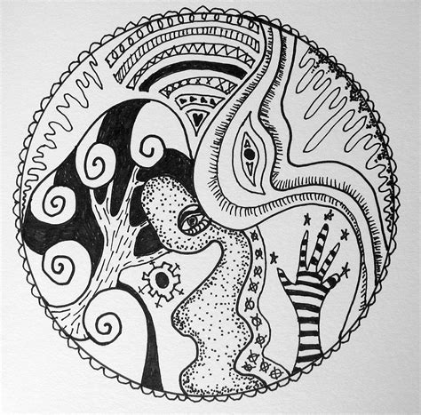 I suggest to draw one of these once a day, or j. Create-A-Craft-A-Day: A Zentangle Painting