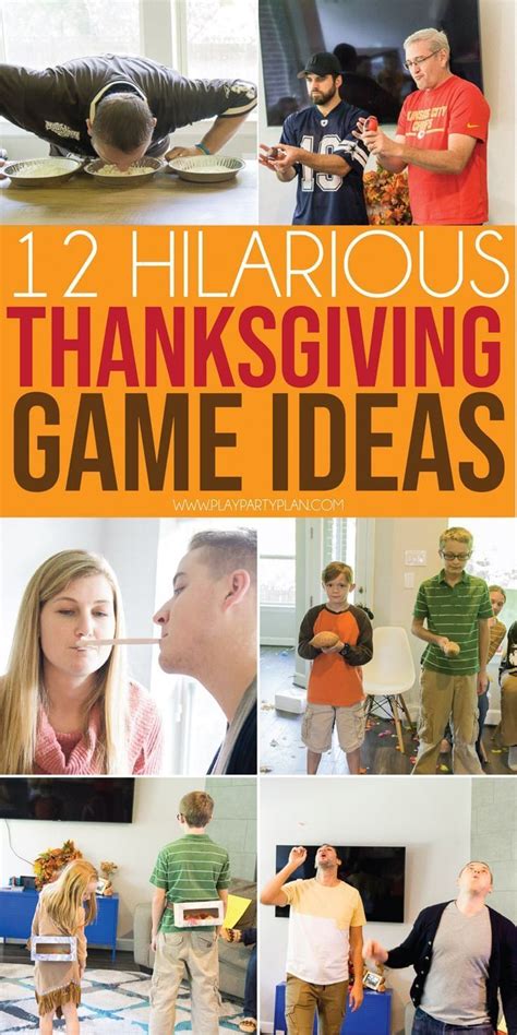 These can either be read at the event or by the couple later. 12 Hilarious Thanksgiving Games for All Ages - Play Party ...
