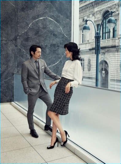 Steven Yeun Dons Tweed Suits For American Gq The Fashionisto