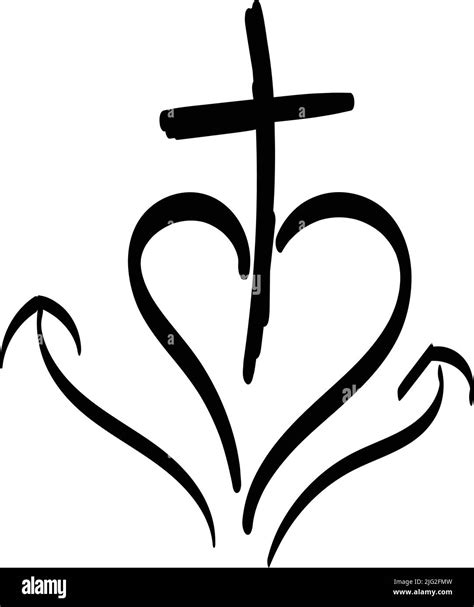 Christian Art Christian Symbol For Print Or Use As Poster Card Flyer Tattoo Or T Shirt Stock