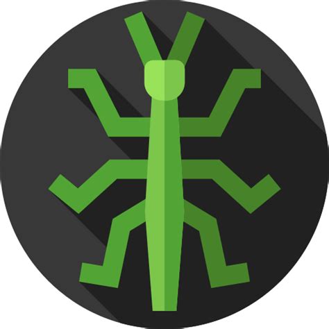 Stick Insect Flat Circular Flat Icon