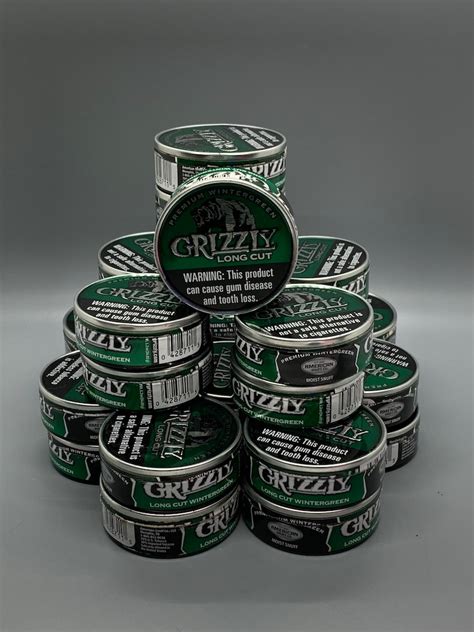 25 Grizzly Longcut Wintergreen Empty Cans Etsy