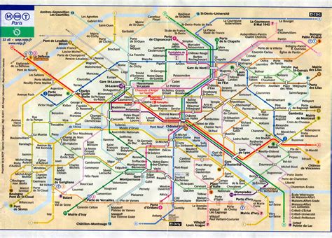 Large Paris Metro Map