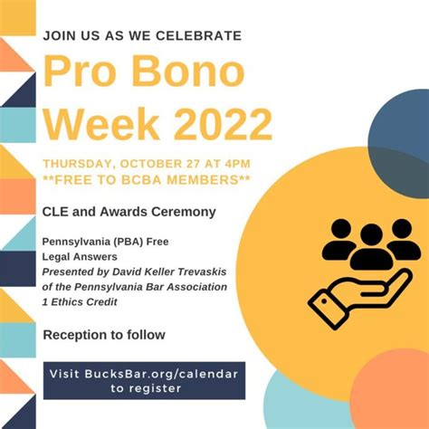 Bucks County Bar Association Pro Bono Week Celebration — Legal Aid Of