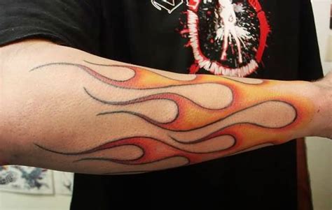 Tribal Flame Tattoos On Arm