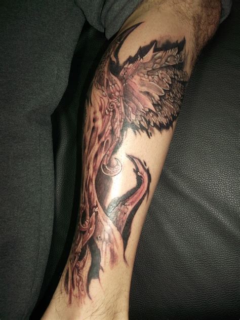 This bird has fascinated everyone since centuries. phoenix bird tattoo on calve part 1 by bitterius on DeviantArt