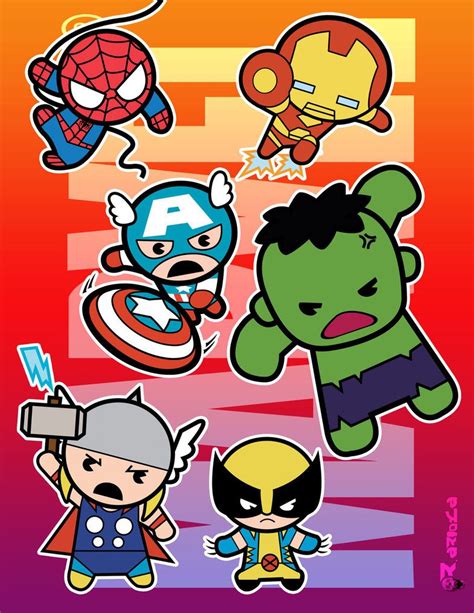 Marvel Chibi Super Heroes By Aerlixir On Deviantart Avengers