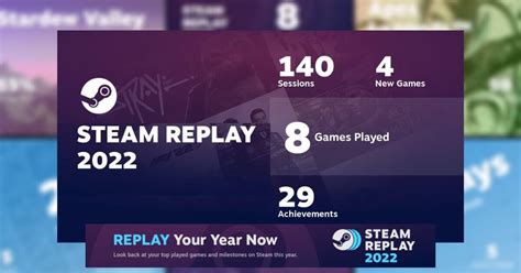 Steam Replay 2022 Check Your Top Games Playtimes And Other Stats