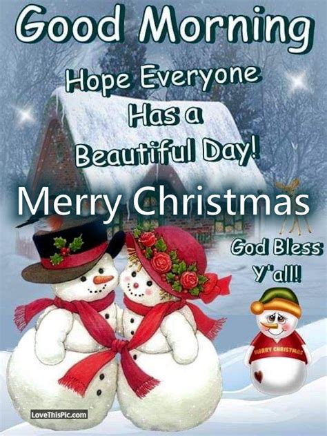 Snowman Good Morning Merry Christmas Quote Pictures Photos And Images