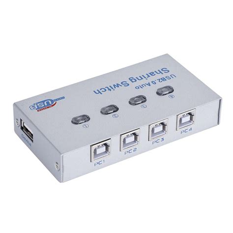 Mgaxyff Pc Computer Usb 20 Auto Manual Sharing Switch Hub 4 Port