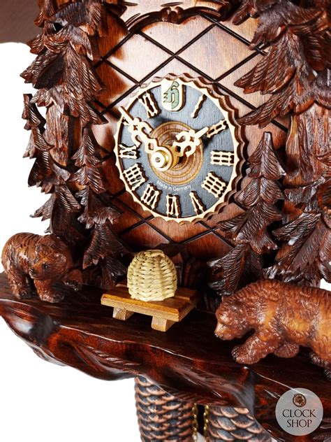 Bears And Honey 8 Day Mechanical Chalet Cuckoo Clock 40cm By HÖnes