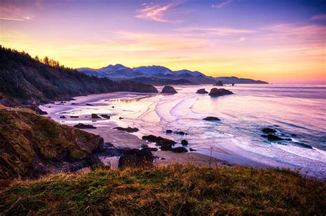 Cannon Beach Oregon Sunset Landscape