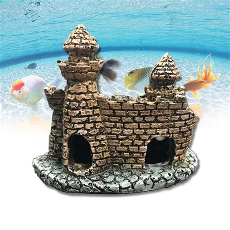 Add color and atmosphere to your aquarium with fun fish tank decorations. Aquarium Fish Tank Ornament Castle Hiding Cave Landscape Decor Underwater Decor Aquarium ...