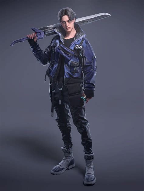 Artstation Trunks Wenhao Wei Cyberpunk Fashion Male Concept Art