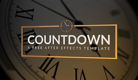 You can easily change colors, text and other design elements without having to spend time on creating. Countdown - Free AE Template | After effects templates ...