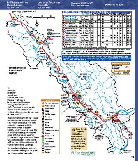 Map Of Banff National Park Maping Resources