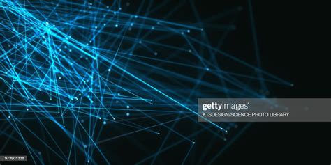 Abstract Network Of Lines And Dots Illustration High Res Vector Graphic
