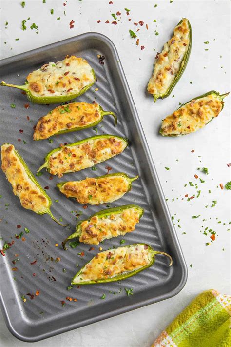 The majority of our jalapeño peppers come from mexico, where the natives eat them as snack foods, plucking them in droves from sidewalk carts and fields. Blue Cheese and Bacon Stuffed Jalapeno Poppers - Chili ...