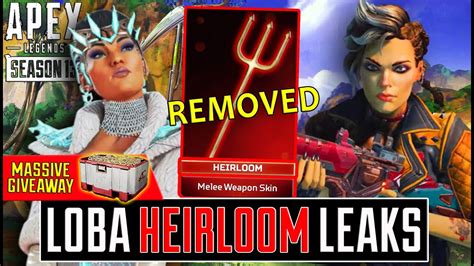 Apex Legends Season 13 Heirloom Leaked Loba Heirloom Youtube
