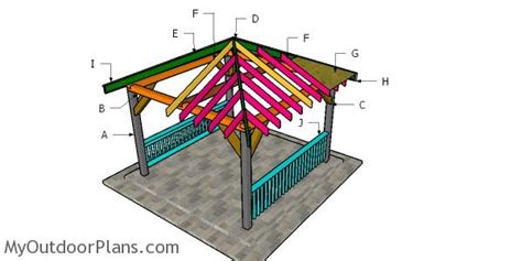 12x12 Hip Roof Gazebo Plans Myoutdoorplans Free Woodworking Plans