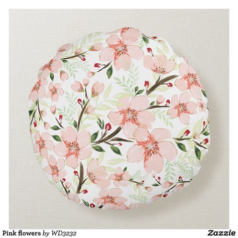 pink-flowers-round-pillow-zazzle-com-round-pillow,-flower-round,-throw-pillows