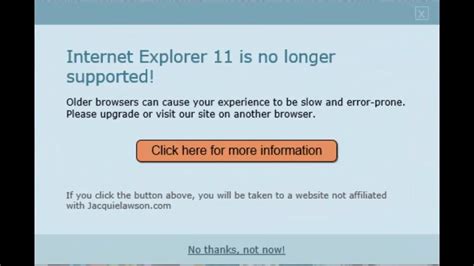 What To Do If You Get The Message Your Browser Is No Longer Supported