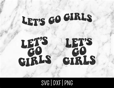 Lets Go Girls Svg File Cowgirl Groovy Retro Country Etsy