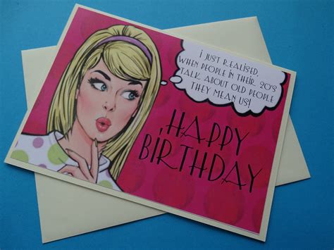 Handmade Funny Birthday Card Etsy Uk Funny Birthday Card Messages