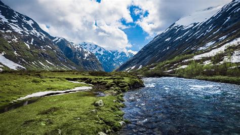🥇 Mountains Landscapes Nature Valley Norway Rivers Wallpaper 681