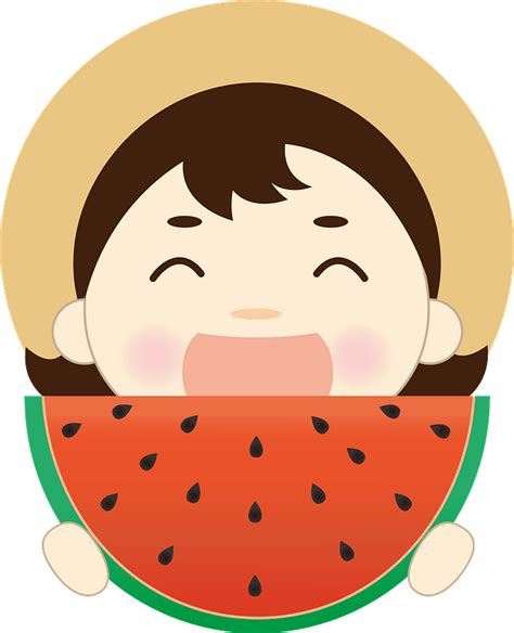 Eating Watermelon Clip Art