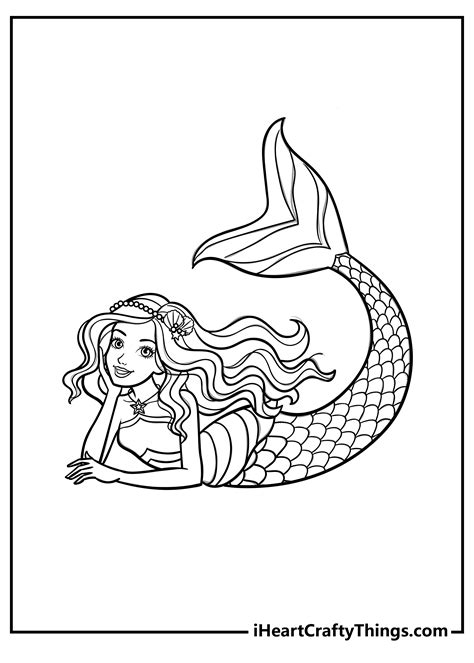 Beautiful Mermaid Barbie Coloring Pages Youloveitcom Beautiful