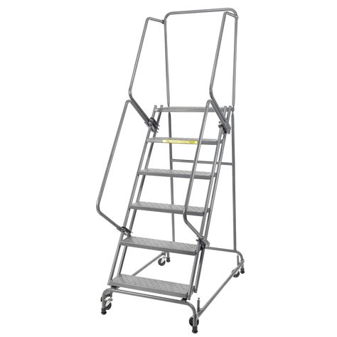 Ballymore Fsh626p Perforated 24w 6 Step Steel Rolling Ladder 14d Top