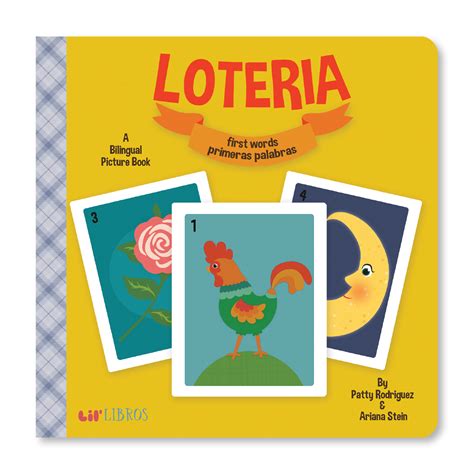 Lotería (spanish word meaning lottery) is a traditional game of chance, similar to bingo, but using images on a deck of cards instead of numbered ping pong balls. Loteria: First Words / Primeras Palabras, A bilingual counting book - Lil' Libros