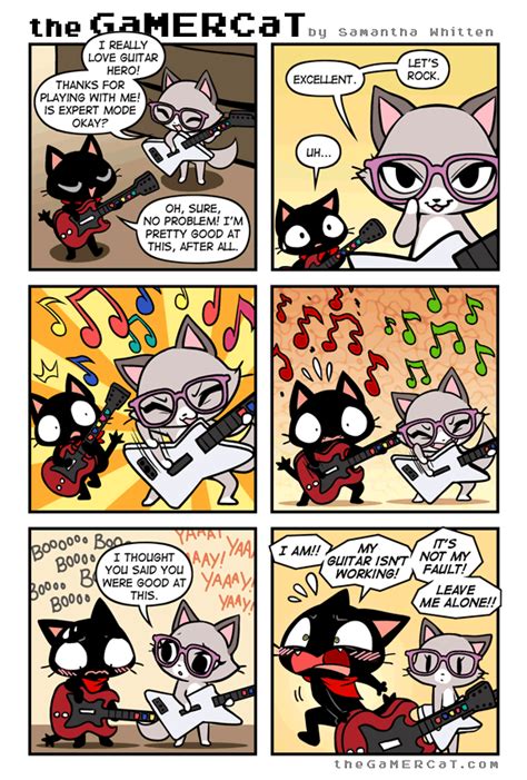 the gamercat guitar zero tapastic comics gamer cat cat comics fun comics