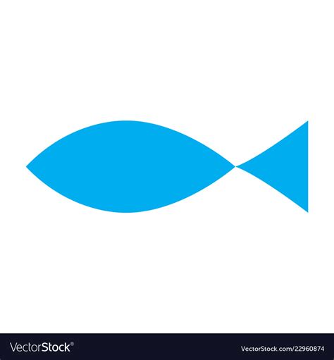 Christian Fish Symbol Silhouette Royalty Free Vector Image