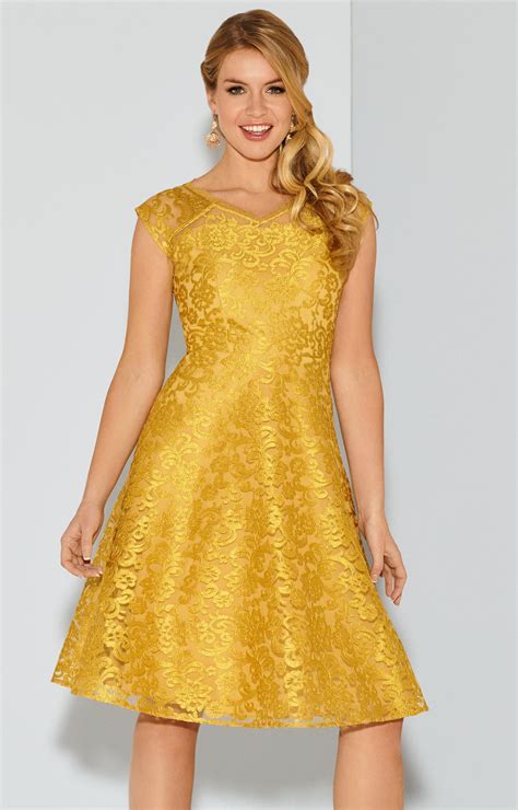 Paris Occasion Dress Short Saffron Gold Wedding Dresses Evening Wear