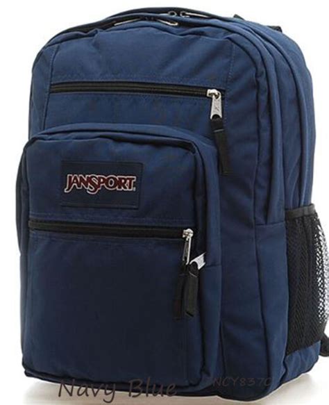 Jansport Big Student Backpack Bookbag Navy Blue Tdn2003 For Sale Online