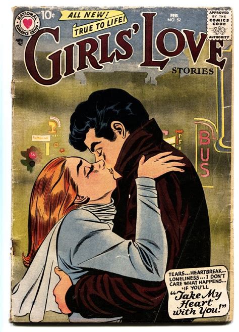 Girls Love Stories 52 Comic Book 1957 Dc Romance Greaser Cover