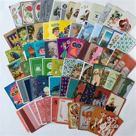 Swap Cards 75 Vintage Playing Cards Mixed Ephemera For Etsy