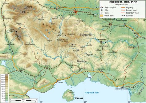 ملفmap Of Rila Pirin Rhodopes Ensvg المعرفة