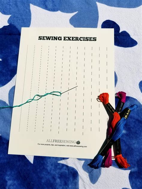 Hand Sewing Practice Sheets Pdfs Free Printables