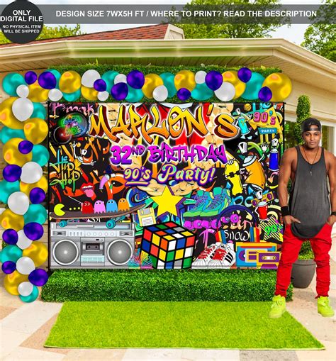 Digital File Hip Hop Backdrop Hip Hop Banner 90s Backdrop Design 90s