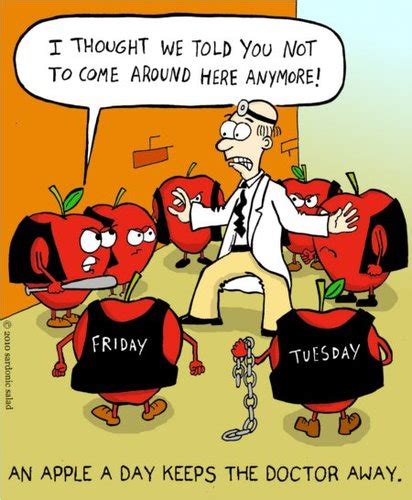 An Apple A Day Keeps The Dr Away By Sardonic Salad Philosophy Cartoon