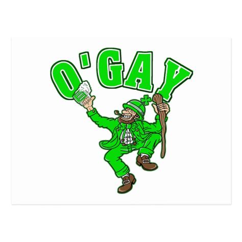 Funny Gay St Patrick S Day Gift Postcard Zazzle Com