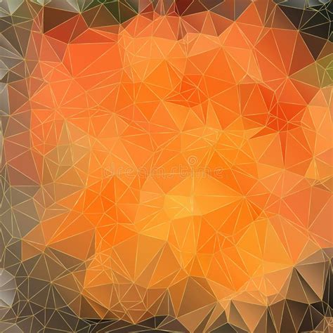 Abstract Triangles Vintage Orange Background Stock Vector