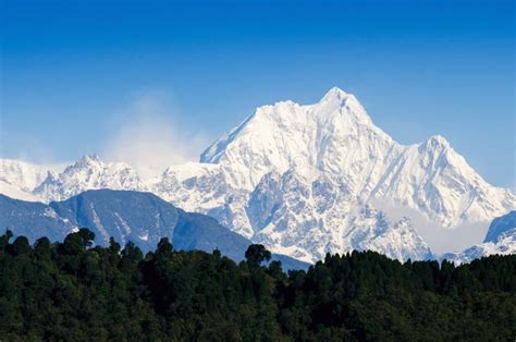 Mount Kanchenjunga Range Of The Himalayas At First Light Stock Image