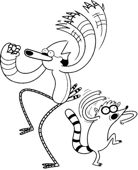 Mordecai And Rigby Coloring Pages