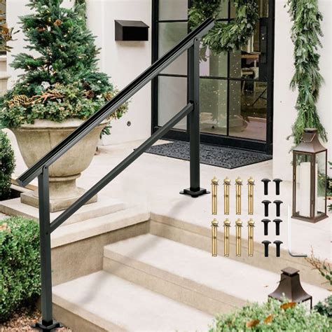Buy Vevor Outdoor Handrail Lbs Load Handrail Outdoor Stairs Aluminum